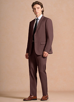 front James Espresso Structured Stretch Suit