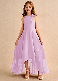 Azazie Boop Girls Formal Abiti da Ragazza di Fiori Abito A-Line in Chiffon Fiocco Rosa Confetto image5