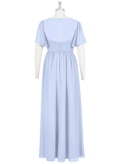 Azazie Verna Maternity Bridesmaid Dresses A-Line V-Neck Ruched Chiffon Floor-Length Dress image8