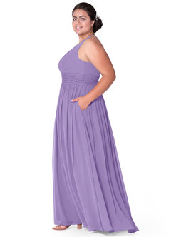 Azazie Natasha Bridesmaid Dresses A-Line Pleated Chiffon Floor-Length Dress image8