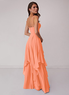 Barbie ♥ Azazie Bridesmaid Dresses Sunset A-Line Bow Chiffon Dress image2