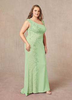 Azazie Juliane Abiti per la Madre della Sposa Abito Sirena in Pizzo Lustrini Verde Salvia image6