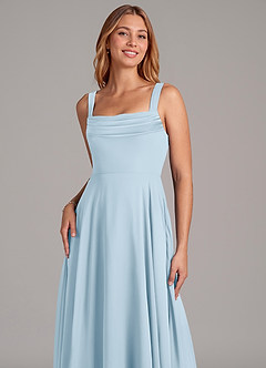 Azazie Shaude Bridesmaid Dresses Sky Blue A-Line Pleated Chiffon Dress image5