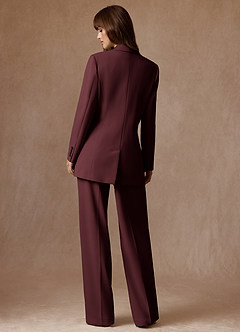 front Rowan Cabernet Refined Weave Performance blazer