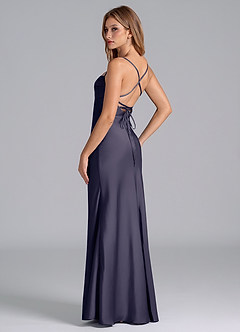 Azazie Seema Bridesmaid Dresses Stormy Mermaid Corset Stretch Satin Dress image6
