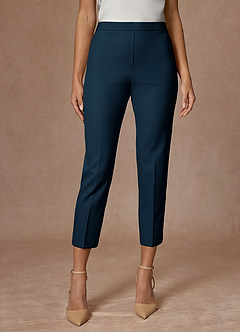 Kennedy Dark Navy Refined Weave  Performance Dress Pants