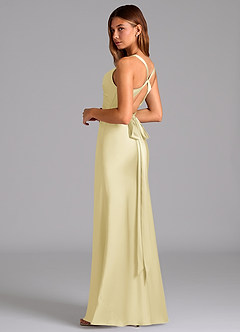 Azazie Hati Suknie dla druhen Syrena Satyna elastyczna Do ziemi Sukienka image6