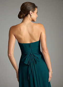 Azazie Tamira Suknie dla druhen Linia A Pofałdowany Szyfon Do ziemi Sukienka image5