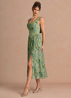 Jessamy Floral Verde Rochie midi image4