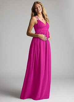 Azazie Emree Abiti da damigella d'onore premaman Abito A-Line Chiffon Floor-Length image2