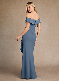 Azazie Laredo Mother of the Bride Dresses Twilight Mermaid Off the Shoulder Stretch Crepe Dress image3