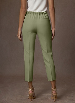 front Kennedy Pistachio Structured Stretch Pants Suit
