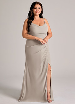 Azazie Deandra Bridesmaid Dresses Frost Mermaid Pleated Chiffon Dress image10