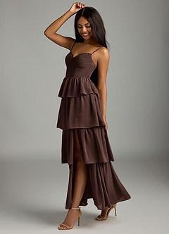 Azazie Kaiden Bridesmaid Dresses Ganache A-Line Sweetheart Neckline Chiffon Dress image4