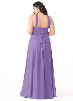 Azazie Dixie Bridesmaid Dresses Tahiti A-Line Halter Pleated Chiffon Dress image10