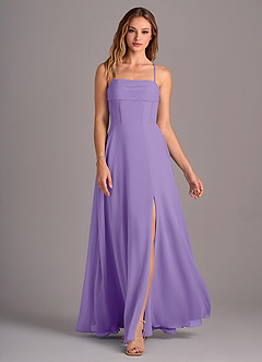 Azazie Carolyn Bridesmaid Dresses Tahiti A-Line Pleated Chiffon Dress image4