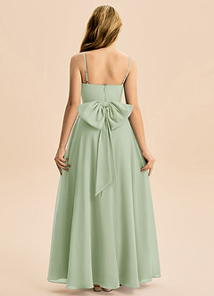 Azazie Bear Junior Dusty Sage A-Line Pleated Chiffon Dress image2