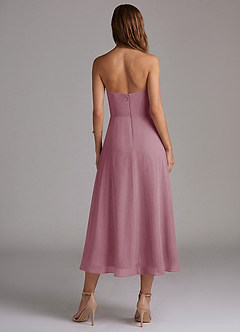 Azazie Wren Bridesmaid Dresses Vintage Mauve A-Line Strapless Chiffon Dress image2