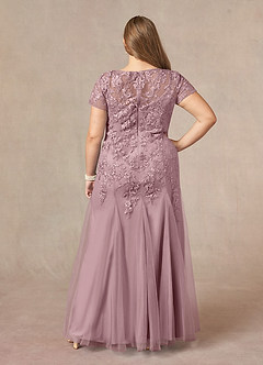 Azazie Laurie Mother of the Bride Dresses Dusty Rose Mermaid Scoop Sequins Tulle Dress image10