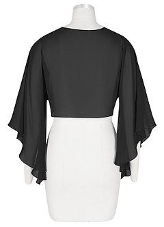 front Azazie Bijpassende Kleur Deborah Chiffon Wrap
