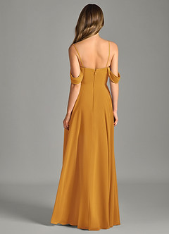 Azazie Chelsey Vestidos de damas de honor Vestido de Caramelo de Gasa de Corte en A Convertible con Vestidos sin tirantes image7