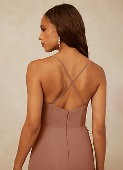 Christian Siriano Bridal for Azazie 1006 Bridesmaid Dresses Bronzer Mermaid Ruched Chiffon Dress image7