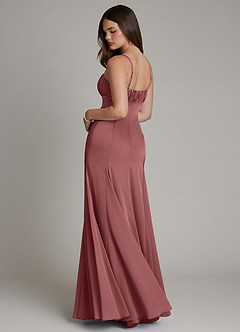 Azazie Avira Suknie dla druhen Syrena Satyna elastyczna Do ziemi Sukienka image2