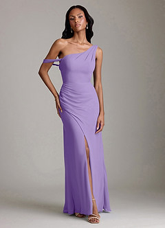 Azazie Madelyn Bridesmaid Dresses Tahiti Mermaid One Shoulder Chiffon Convertible Dress image1