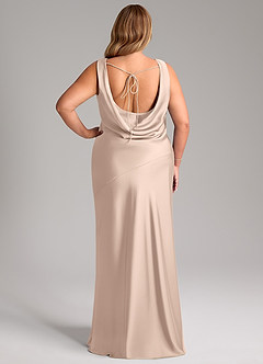 Azazie Rylina Bridesmaid Dresses English Rose Mermaid Stretch Satin Dress image8
