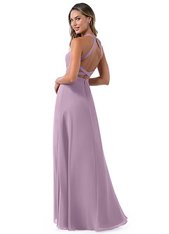 Azazie Clarice Bridesmaid Dresses A-Line Halter Chiffon Floor-Length Dress image5