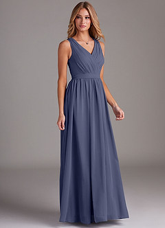 Azazie Kingsley Bridesmaid Dresses Stormy A-Line Lace Chiffon Dress image5