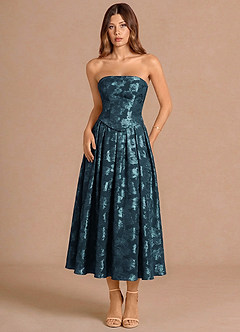 Petal Navy Midi Dress image6