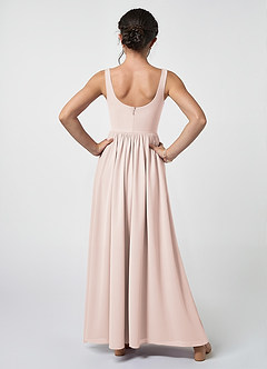 Azazie Keyla Junior Rose Petal A-Line Pleated Chiffon Dress image2
