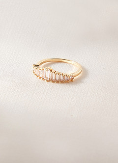 front Crystal Art Deco Ring