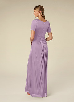 Azazie Bessie Mother of the Bride Dresses Wisteria A-Line Pleated Mesh Dress image5