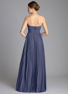 Azazie Mariana Abiti da Damigella Abito A-Line in Chiffon Senza Cinturino Stormy image5