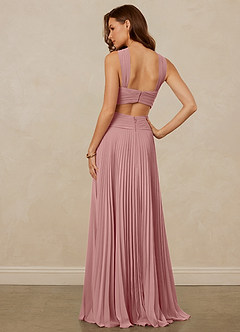 Christian Siriano Bridal for Azazie 1009 Bridesmaid Dresses Dusty Rose A-Line Pleated Chiffon Dress image4