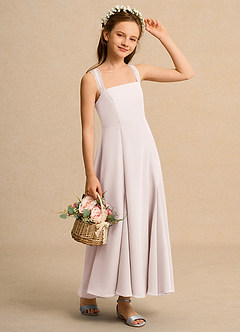 Azazie Tater Junior Formal Flower Girl Klänningar Klä A-Line i Chiffong Plisserad image3