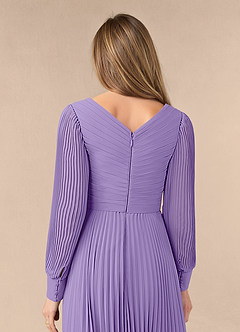 Azazie Zina Mother of the Bride Dresses Tahiti A-Line Pleated Chiffon Dress image10