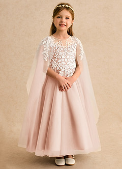 Azazie Dandelion Flower Girl Dresses English Rose Ball-Gown Lace Dress image7