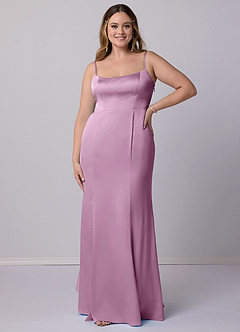 Barbie ♥ Azazie Robes de demoiselle d'honneur Robe Sirène en Satin extensible Arc Glycine image9