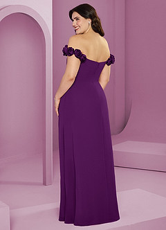 Barbie ♥ Azazie Bridesmaid Dresses Grape A-Line Off the Shoulder Chiffon Convertible Dress image12