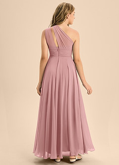 Azazie Charlize Junior Dusty Rose A-Line Pleated Chiffon Dress image2