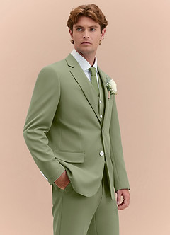 front James Pistachio Structured Stretch 3-piece suit