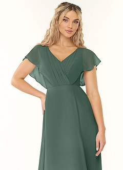 Azazie Rylee Brautjungfernkleider A-Linie Plissee Chiffon Kleid Seemoos image5