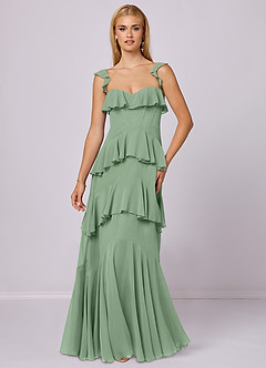 Barbie ♥ Azazie Bridesmaid Dresses Matcha A-Line Sweetheart Neckline Chiffon Dress image3