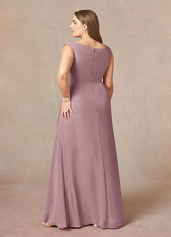 Azazie Yarrow Mother of the Bride Dresses Dusty Rose A-Line Pleated Chiffon Dress image8