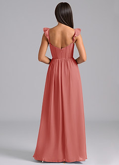Azazie Denisse Robes de demoiselle d'honneur Robe Trapèze en Mousseline de soie Rayé Antique Rose image2