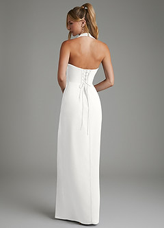 Azazie Tina Bridesmaid Dresses White Mermaid Corset Chiffon Dress image6