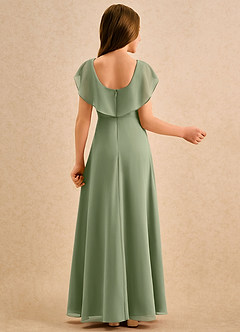 Azazie Kittie Girls Formal Jurken voor bloemenmeisjes A-lijn Jurk van Chiffon Pistache image2